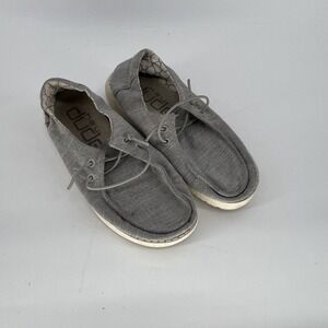 Hey Dude Wally‎ Youth Blend Linen Stone US Youth Size 3 Women's 4 40159-270